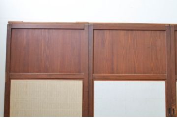 アンティーク建具　和モダンな空間作りにおすすめな障子帯戸4枚セット(引き戸、障子戸)(R-069370)