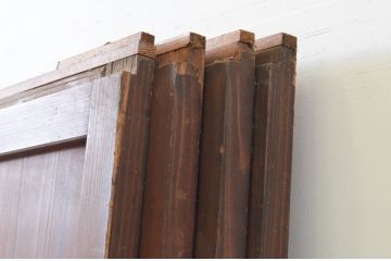 アンティーク建具　和モダンな空間作りにおすすめな障子帯戸4枚セット(引き戸、障子戸)(R-069370)