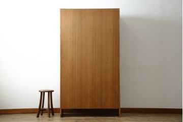 デンマークビンテージ　Hans J Wegner(ハンス・J・ウェグナー)　RY Mobler製　RY8　オーク材　薄型ながら収納力抜群のブックシェルフ(本棚、オープンラック、収納棚、飾り棚、陳列棚、ヴィンテージ、北欧)(R-069376)