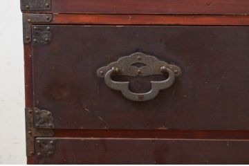 和製アンティーク　前面栗材　味わい深い風合いが魅力の米沢箪笥ローボード(テレビ台、テレビボード、ローチェスト、収納たんす、時代箪笥、引き出し)(R-069387)