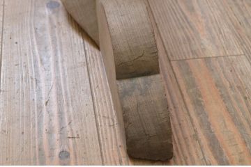 和製アンティーク　総欅(ケヤキ)材　立体的な彫刻が素晴らしい古い寺社仏閣の蟇股(かえるまた、欄間、山車、だんぢり、ディスプレイ、置物)(R-069390)