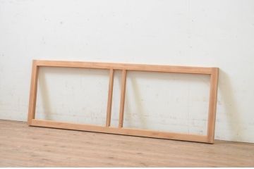 アンティーク建具　レトロな雰囲気を醸し出すガラス欄間1枚(明り取り、明かり取り)(R-069405)