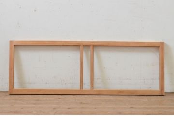 アンティーク建具　レトロな雰囲気を醸し出すガラス欄間1枚(明り取り、明かり取り)(R-069405)