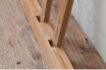 アンティーク建具　レトロな雰囲気を醸し出すガラス欄間1枚(明り取り、明かり取り)(R-069405)
