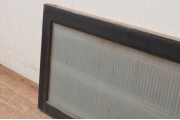 アンティーク建具　和の趣溢れる片面ガラス筬欄間1枚(明かり取り、明り取り、オサランマ、格子欄間)(R-069406)