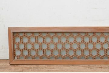 アンティーク建具　片面ガラス　華やかな空間を演出する組子欄間1枚(明り取り、明かり取り)(R-069408)