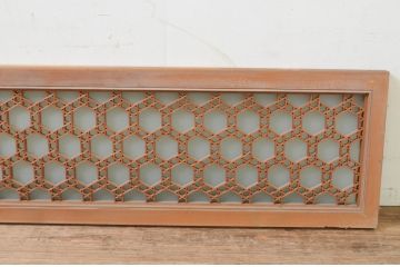 アンティーク建具　片面ガラス　華やかな空間を演出する組子欄間1枚(明り取り、明かり取り)(R-069408)