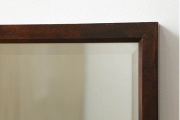 中古　松本民芸家具　リメイク　落ち着きのある空間を演出する!上品な色合いが魅力のミラー(壁掛け鏡、ウォールミラー)(R-069409)