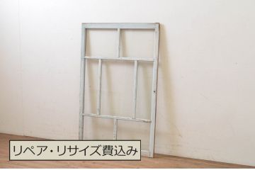 アンティーク建具　ペイント仕上げ限定　大正ロマン　レトロな空間作りにおすすめなペイントガラス窓1枚(引き戸、ガラス戸)(R-069410)