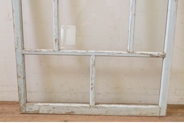 アンティーク建具　ペイント仕上げ限定　大正ロマン　レトロな空間作りにおすすめなペイントガラス窓1枚(引き戸、ガラス戸)(R-069410)