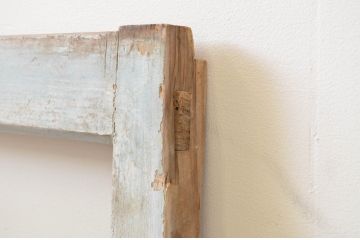 アンティーク建具　ペイント仕上げ限定　大正ロマン　レトロな空間作りにおすすめなペイントガラス窓1枚(引き戸、ガラス戸)(R-069410)