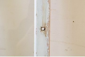 アンティーク建具　ペイント仕上げ限定　大正ロマン　レトロな空間作りにおすすめなペイントガラス窓1枚(引き戸、ガラス戸)(R-069410)