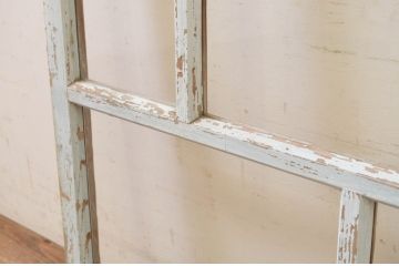 アンティーク建具　ペイント仕上げ限定　大正ロマン　レトロな空間作りにおすすめなペイントガラス窓1枚(引き戸、ガラス戸)(R-069410)