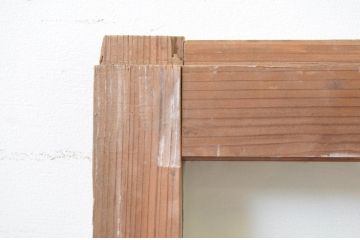 アンティーク建具　ペイント仕上げ限定　大正ロマン　レトロな空間作りにおすすめなペイントガラス窓1枚(引き戸、ガラス戸)(R-069410)