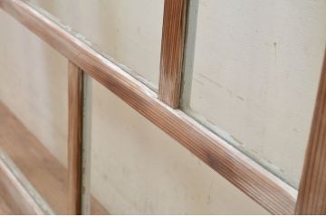 アンティーク建具　ペイント仕上げ限定　大正ロマン　レトロな空間作りにおすすめなペイントガラス窓1枚(引き戸、ガラス戸)(R-069410)