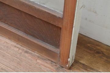アンティーク建具　ペイント仕上げ限定　大正ロマン　どこか懐かしい雰囲気を醸し出すペイントガラス窓1枚(FIX、フィックス、嵌め殺し)(R-069412)