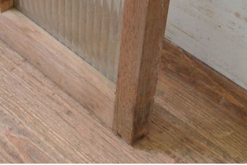 アンティーク建具　大正ロマン　古い木味が魅力のガラス窓1枚(引き戸、ガラス戸)(R-069413)