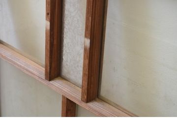 アンティーク建具　大正ロマンな雰囲気作りにおすすめなガラス窓1枚(引き戸、ガラス戸)(R-069414)
