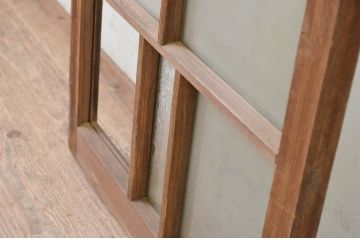 アンティーク建具　大正ロマンな雰囲気作りにおすすめなガラス窓1枚(引き戸、ガラス戸)(R-069414)
