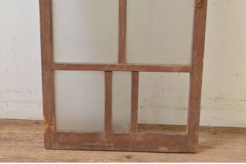 アンティーク建具　大正ロマンな雰囲気作りにおすすめなガラス窓1枚(引き戸、ガラス戸)(R-069414)