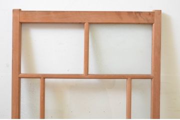 アンティーク建具　古い木味が魅力の大正ロマンな雰囲気溢れるガラス窓1枚(引き戸、ガラス戸)(R-069415)