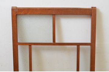 アンティーク建具　古い木味が魅力の大正ロマンな雰囲気溢れるガラス窓1枚(引き戸、ガラス戸)(R-069415)