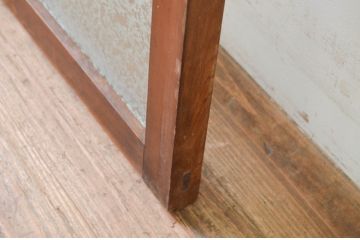 アンティーク建具　古い木味が魅力の大正ロマンな雰囲気溢れるガラス窓1枚(引き戸、ガラス戸)(R-069415)