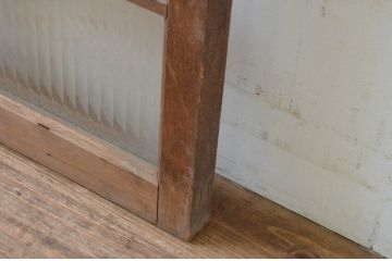 アンティーク建具　大正ロマン　どこか懐かしい雰囲気漂うモールガラス窓2枚セット(引き戸、ガラス戸)(R-069416)