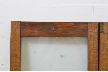 アンティーク建具　大正ロマンの雰囲気漂うブックケースの扉1対2.枚セット(窓、ガラス戸)(R-069417)
