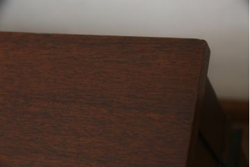 アメリカビンテージ　DREXEL HERITAGE(ドレクセルヘリテイジ)　マホガニー材　クラシックなデザインが素敵な横長デスク(コンソールテーブル、片袖机、ワークデスク、在宅ワーク用、在宅用、ヴィンテージ)(R-069419)