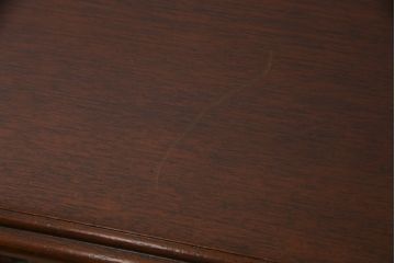 アメリカビンテージ　DREXEL HERITAGE(ドレクセルヘリテイジ)　マホガニー材　クラシックなデザインが素敵な横長デスク(コンソールテーブル、片袖机、ワークデスク、在宅ワーク用、在宅用、ヴィンテージ)(R-069419)