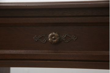 アメリカビンテージ　DREXEL HERITAGE(ドレクセルヘリテイジ)　マホガニー材　クラシックなデザインが素敵な横長デスク(コンソールテーブル、片袖机、ワークデスク、在宅ワーク用、在宅用、ヴィンテージ)(R-069419)