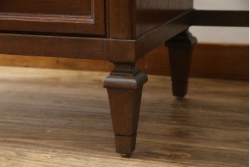 アメリカビンテージ　DREXEL HERITAGE(ドレクセルヘリテイジ)　マホガニー材　クラシックなデザインが素敵な横長デスク(コンソールテーブル、片袖机、ワークデスク、在宅ワーク用、在宅用、ヴィンテージ)(R-069419)