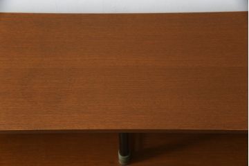 和製ビンテージ　希少デザイン　昭和レトロ　チーク材　ミッドセンチュリーな雰囲気漂うルームディバイダー(サイドボード、本棚、飾り棚、書棚、ラック、ヴィンテージ)(R-069422)