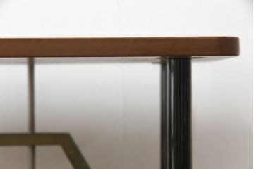 和製ビンテージ　希少デザイン　昭和レトロ　チーク材　ミッドセンチュリーな雰囲気漂うルームディバイダー(サイドボード、本棚、飾り棚、書棚、ラック、ヴィンテージ)(R-069422)