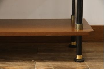 和製ビンテージ　希少デザイン　昭和レトロ　チーク材　ミッドセンチュリーな雰囲気漂うルームディバイダー(サイドボード、本棚、飾り棚、書棚、ラック、ヴィンテージ)(R-069422)