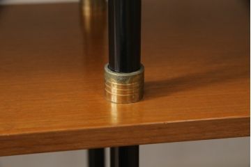 和製ビンテージ　希少デザイン　昭和レトロ　チーク材　ミッドセンチュリーな雰囲気漂うルームディバイダー(サイドボード、本棚、飾り棚、書棚、ラック、ヴィンテージ)(R-069422)