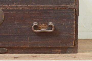 和製アンティーク　時代の流れを感じる風合いが魅力的な総桐時代箪笥ローチェスト(総桐箪笥、桐たんす、収納タンス、引き出し、ローボード、テレビ台、テレビボード)(R-069427)
