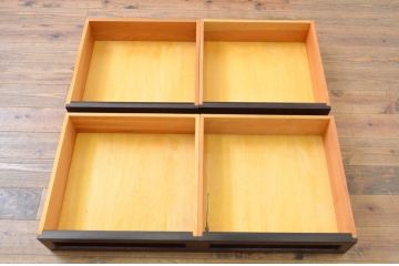 和製ビンテージ　松本民芸家具風　高山デザイン　落ち着きのある色味が素敵なサイドボード(サイドキャビネット、収納棚、戸棚、引き出し、テレビ台、テレビボード、ヴィンテージ)(R-069444)