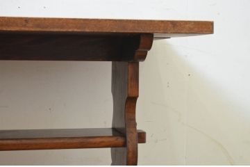 和製ビンテージ　松本民芸家具風　クラシカルな佇まいのサイドテーブル(カフェテーブル、コーヒーテーブル、コンソールテーブル、飾り台、ヴィンテージ)(R-069447)