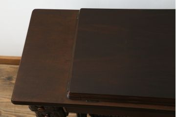 ジャンク品　イギリスアンティーク　SINGER(シンガー)社　置くだけで絵になる素敵な足踏みミシン(シンガーミシン、ミシンテーブル、ミシン台、工業用ミシン、サイドテーブル、ディスプレイ、英国)(R-069450)