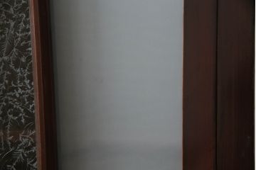 和製アンティーク　上手物!!　大正ロマンの雰囲気を高める漆塗りの大きな本箱(本棚、ブックケース、収納棚、書棚、戸棚、キャビネット、店舗什器)(R-069451)
