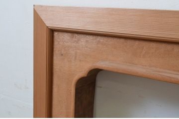 ビンテージ建具　井波彫刻　清流作　躍動感のある松竹梅が美しい両面彫刻欄間2枚セット(明り取り、明かり取り、在銘、ヴィンテージ)(R-069461)