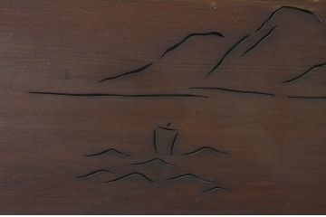 アンティーク建具　落ち着いた和の空間を演出してくれる透かし彫り欄間2枚セット(明り取り、明かり取り)(R-069463)