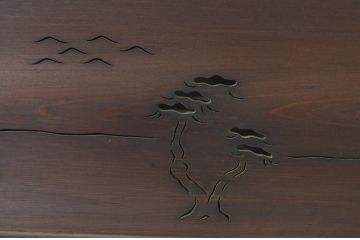 アンティーク建具　落ち着いた和の空間を演出してくれる透かし彫り欄間2枚セット(明り取り、明かり取り)(R-069463)