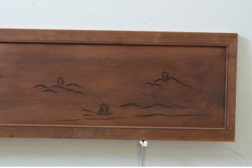 アンティーク建具　落ち着いた和の空間を演出してくれる透かし彫り欄間2枚セット(明り取り、明かり取り)(R-069463)