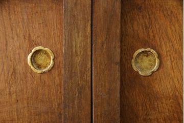 和製アンティーク　可愛らしい雰囲気のレトロな食器棚(カップボード、収納棚、戸棚、キャビネット)(R-069483)