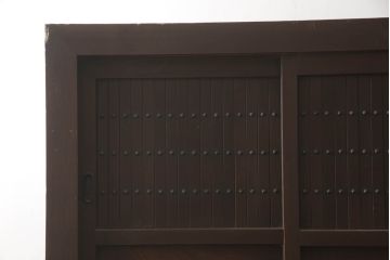 和製アンティーク　奥行きたっぷりの水屋箪笥サイドボード(時代箪笥、茶棚、収納棚、戸棚、引き出し、サイドキャビネット、テレビ台、テレビボード)(R-069488)