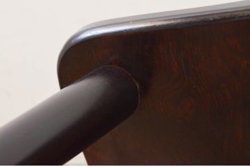 和製ビンテージ　松本民芸家具　#55型　レトロで温かみ漂うスピンドルチェア(木製イス、板座チェア、ダイニングチェア、椅子、ヴィンテージ)(R-069496)