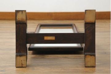 中古　松本民芸家具　透かし彫りが上品なB型姿見(鏡、ミラー)(定価約10万円)(R-069499)